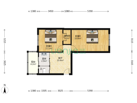 肇工小区 2室1厅1卫 61平方
