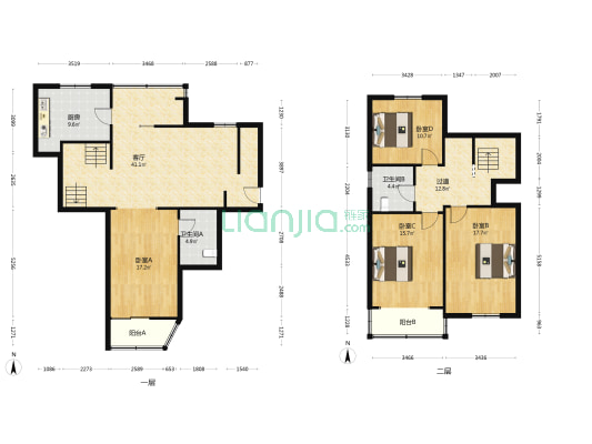 宝华公寓 4室1厅2卫 177平方