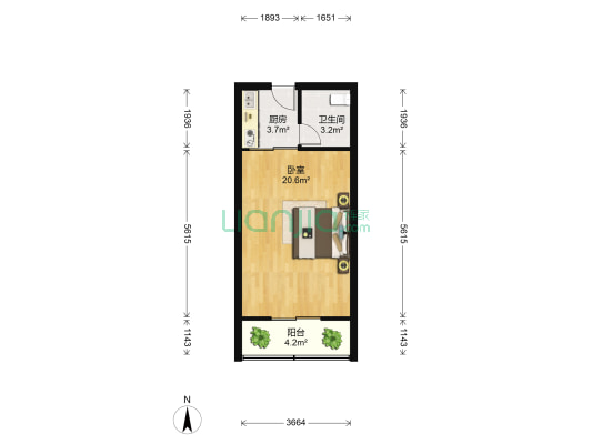 东京银座 1室0厅1卫 50平方