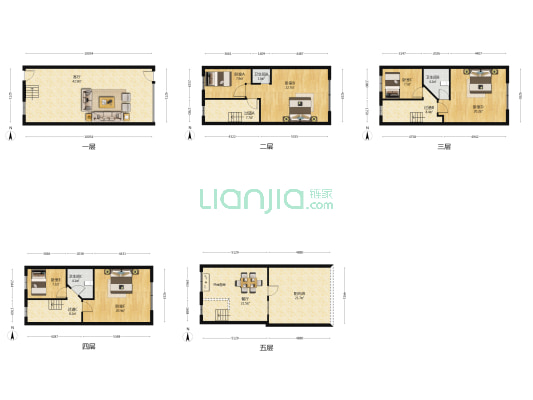 南国花园商城 6室2厅3卫 205平方