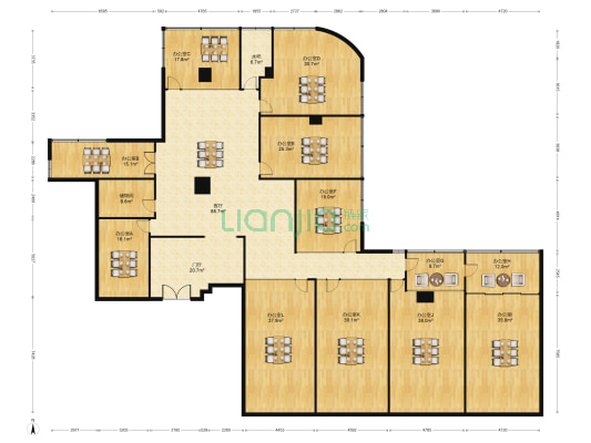 世纪商务大厦 12室1厅0卫 614平方