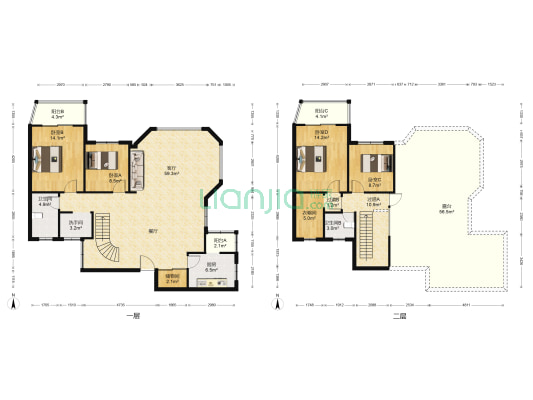 碧海红湖 4室1厅3卫 190平方