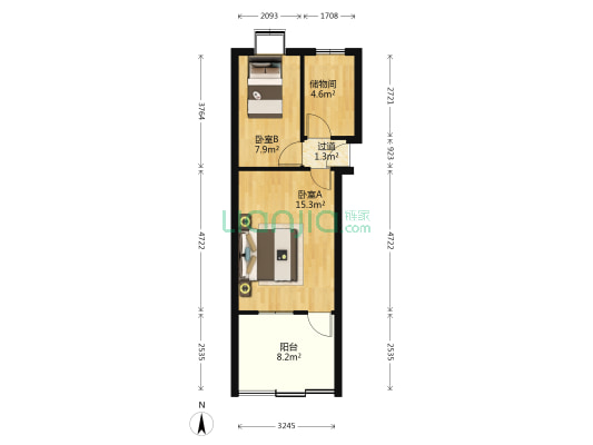 建设路77号 2室0厅0卫 43平方