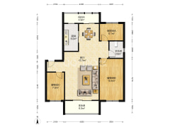 森兰公寓精装三房两卫  户型方正 南北通透-常熟森兰公寓户型图