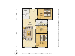 涿州高铁东站 鸿坤理想湾 全南三居室 视野开阔 满二年-涿州鸿坤理想湾北区户型图