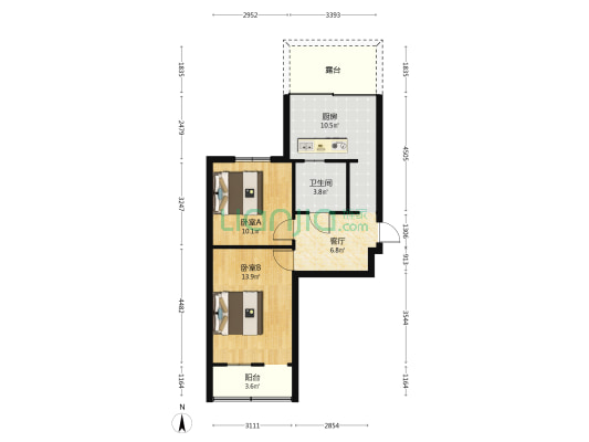 大成坊三村 2室1厅1卫 46平方