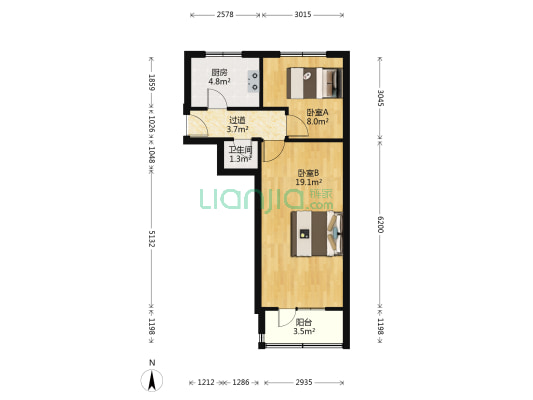 八一街 2室0厅1卫 52平方