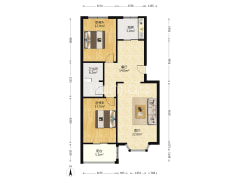 南北通透格局好，高楼层，集中供暖，配套齐全。-涿州宏远二号院户型图