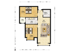 香邑溪谷 南向朝阳两居 大社区 采光充足-涿州香邑溪谷户型图