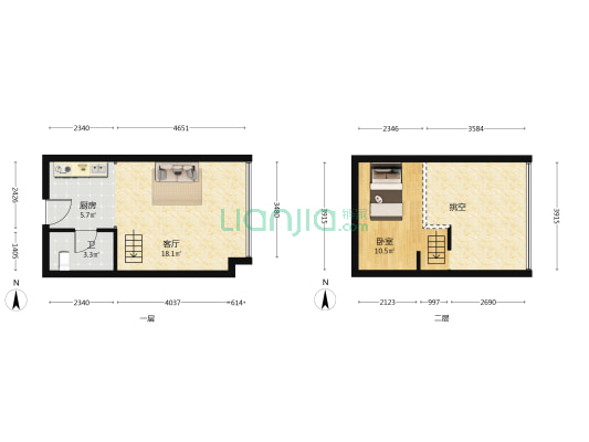 金轮峰华 1室1厅1卫 35平方