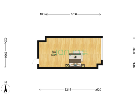 江南国际丝绸城 1室0厅0卫 58平方