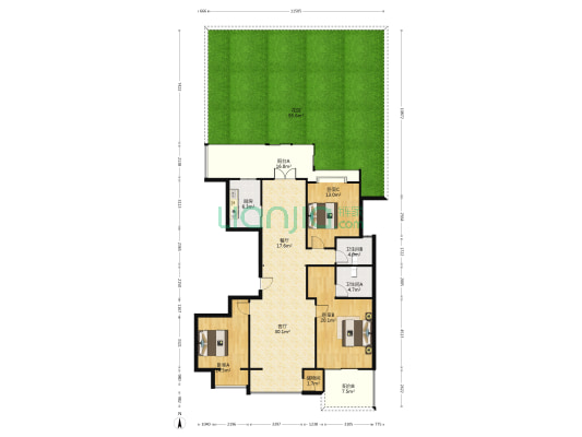 大唐金座 3室2厅2卫 142平方
