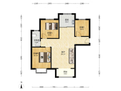 香邑溪谷一期 南北通透三居室 满二-涿州香邑溪谷户型图