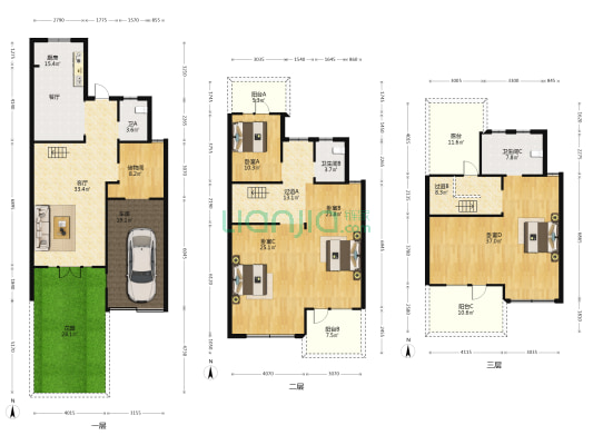 竹海雅苑 4室1厅3卫 242平方