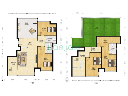 天慧城 4室1厅3卫 153平方