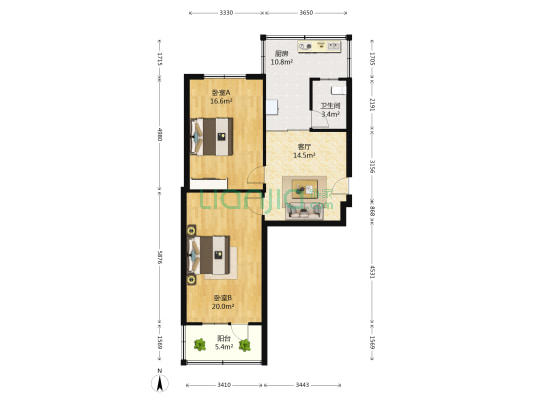 友谊北大街189号 2室1厅1卫 74平方