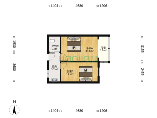 水电路386弄 2室0厅1卫 51平方