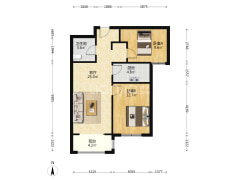 鹏渤印象城牛津花园 2室2厅 南-涿州鹏渤印象城牛津花园户型图