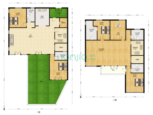 凤栖梧桐 6室1厅5卫 445平方