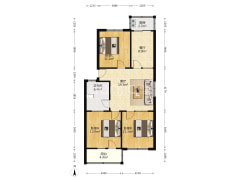 双塔区，南北通透三居，中间楼层，税费低-涿州粮食局东关小区户型图