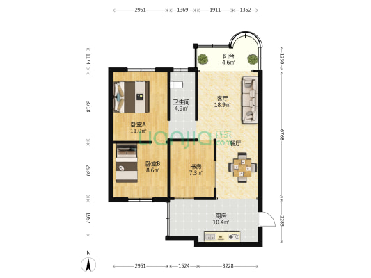 华电小区 3室1厅1卫 76平方