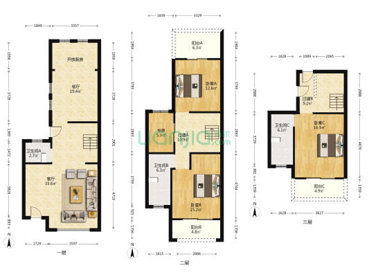 嘉利华府庄园八区 4室2厅3卫 199平方