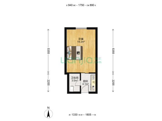 云都公寓 1室0厅1卫 40平方