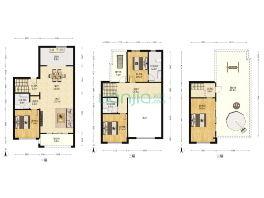 碧桂园香湖湾1号 4室2厅3卫 186平方