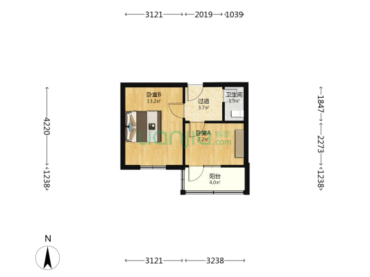 寿春路115号 2室0厅1卫 36平方