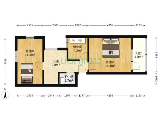 相府营 2室0厅1卫 42平方