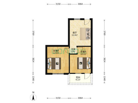 芜湖路289号 2室1厅0卫 57平方