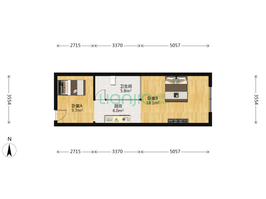 同裕南路 2室0厅1卫 55平方
