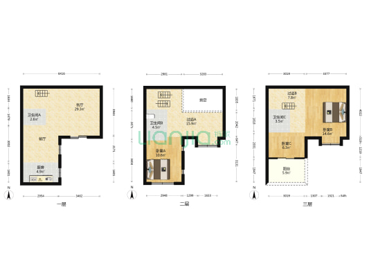 万科大樟溪岸 3室1厅3卫 125平方