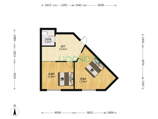 丹彤大厦 2室1厅1卫 79平方