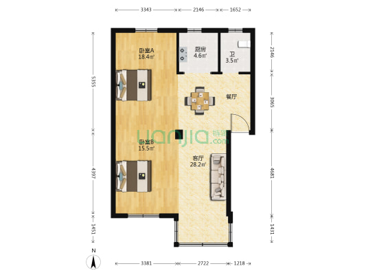 集发楼 2室1厅1卫 81平方