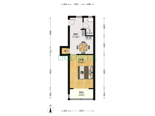 敦化路3弄 1室0厅1卫 39平方