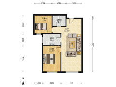 房本满二 ，南向两居，中高楼层，出行便利，全天采光-涿州鸿坤理想湾南区户型图