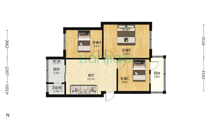 玉厂路二百八十四号家园二手房实景图