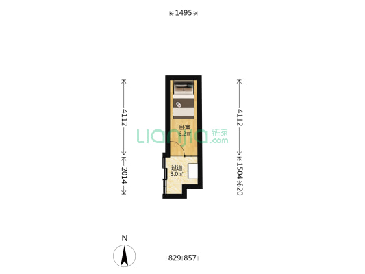 东罗圈胡同 1室0厅0卫 8平方