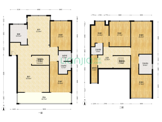 吉首市财政局宿舍 6室2厅4卫 230平方