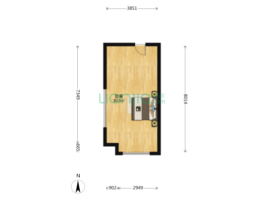 嘉美公馆 1室0厅0卫 42平方