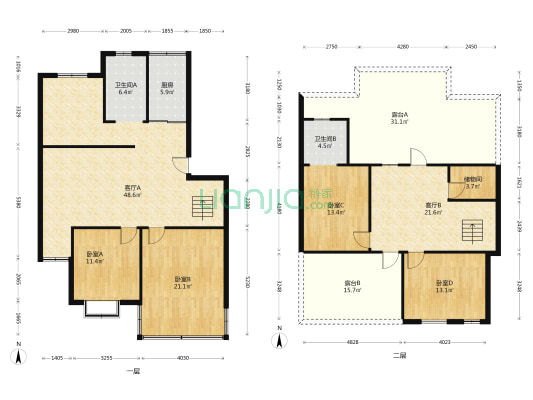 热电路 4室2厅2卫 171平方