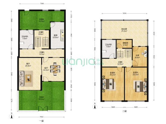 横溪镇桑园新村 3室2厅2卫 165平方