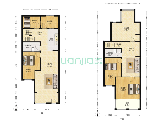 路劲阳光城五期 4室2厅2卫 123平方