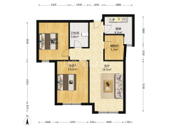 鸿坤理想湾北区 2室1厅 南-涿州鸿坤理想湾北区户型图