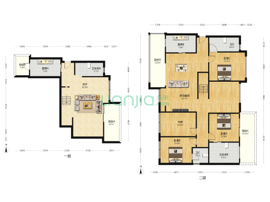云邸 5室1厅4卫 246平方