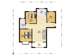 精装修三居，家具家电齐全，拎包入住-涿州香邑溪谷户型图