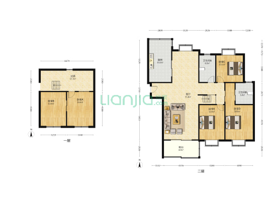 玫瑰苑 5室1厅2卫 209平方