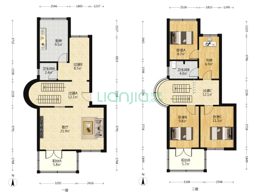 枫栖小苑 4室1厅2卫 150平方