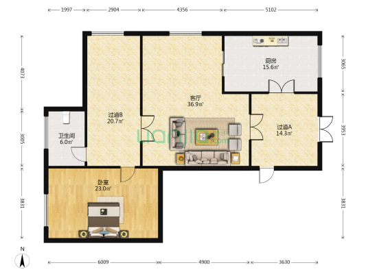 新溪新村四区 1室1厅1卫 226平方